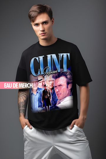CLINT EASTWOOD TEES / Clint Eastwood Vintage Shirt / Clint Eastwood 90s Tshirt / Clint Eastwood Tribute Fan Merch / Clint Eastwood Retro Tee