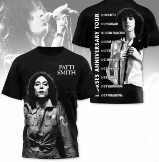 Patti Smith Horses Anniversary Tour 2025 AOP 3D T-shirt