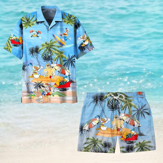 Donald Hawaiian Shirt, Disney Button Shirt, Family Summer Vacation Shirt, Funny Shirt, Disney Duck Hawaiian Short, Magic Kingdom Gift
