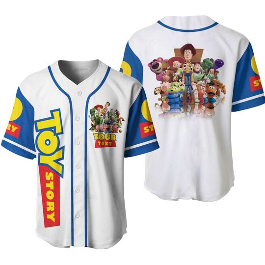 Personalized Toy Story Team Custom Kids, Youth, Adult Disney Baseball Jersey Sports Outfits Cute Gifts For Baseball Lover