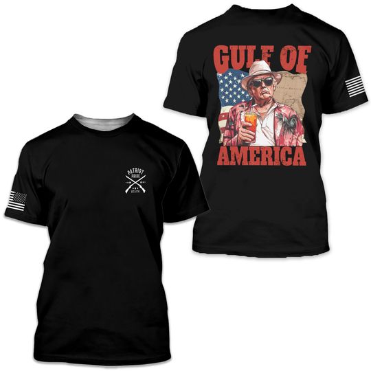 Patriot Pride Mens Trump Funny Gulf Of America Vacation MAGA Short Sleeve