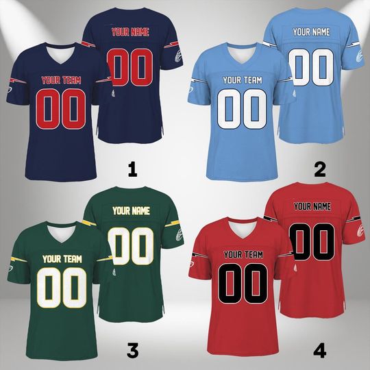 Custom Team Name And Number Jersey Shirt, Personalized Football Jersey, Game Day Sports Jersey, Football Team Jersey Shirt, Birthday Gift
