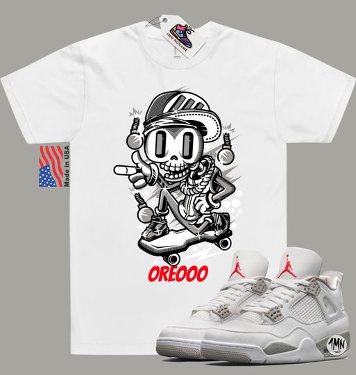 Jordan 4 White Oreo Shirt, Jordan white Oreo match shirt "OREOOO"
