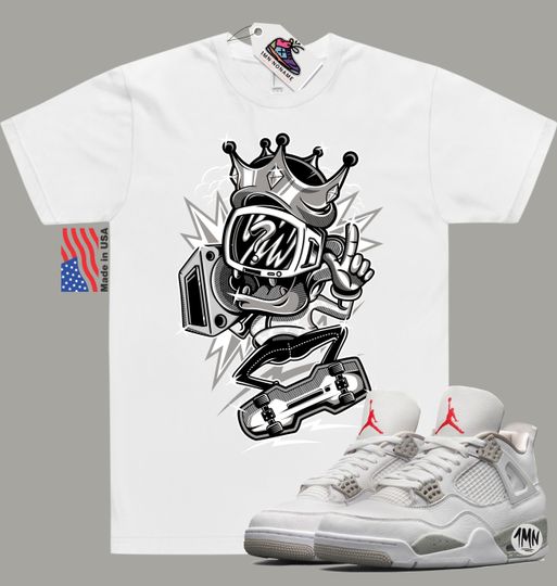 Jordan 4 White Oreo Shirt, Jordan white Oreo match shirt "SUPERSTAR"