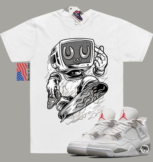Jordan 4 White Oreo Shirt, Jordan white Oreo match shirt "SURF"