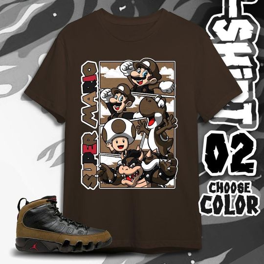 AJ 9 Olive Unisex T-Shirt, Sweatshirt, Hoodie, Retro MRO Tees, Shirt In Dark Chocolate To Match Sneaker
