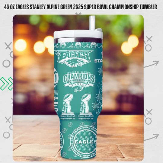 Philadelphia Eagles 2025 Super Bowl Champions 40oz Tumbler