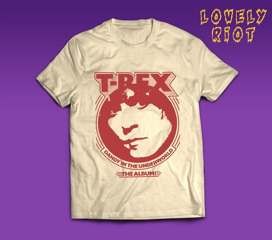 T-Rex T-Shirt Glam Rock Marc Bolan Electric Warrior Chuck Berry T-Rex Tee Punk Pop Rock Tyrannosaurus Rex Dandy