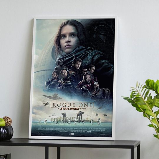 Star Wars Rogue One Movie Poster, Classic Vintage Film Poster, Room Decor, Art Poster for Gift, Canvas Poster
