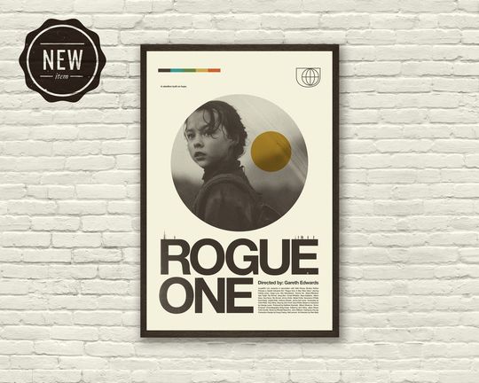 STAR WARS ROGUE One Inspired Poster, Andor, Diego Luna, Felicity Jones, Art Print