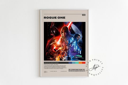 Rogue One,Gareth Edwards, Minimalist Movie Poster, Vintage Retro Art Print, Wall Art Print