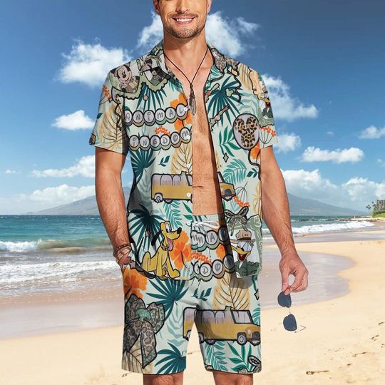 Disney Animal Kingdom Hawaiian Shirt, Mickey and Friends Hawaiian Shirt, Coquette Bow Disney Hawaiian Shirt, Disney Safari Button Up