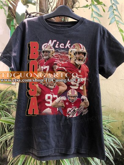 Vintage 90s Style Nick Bosa T-Shirt, Nick Bosa Shirt, Retro American Football Bootleg Tee, Gift for football fans