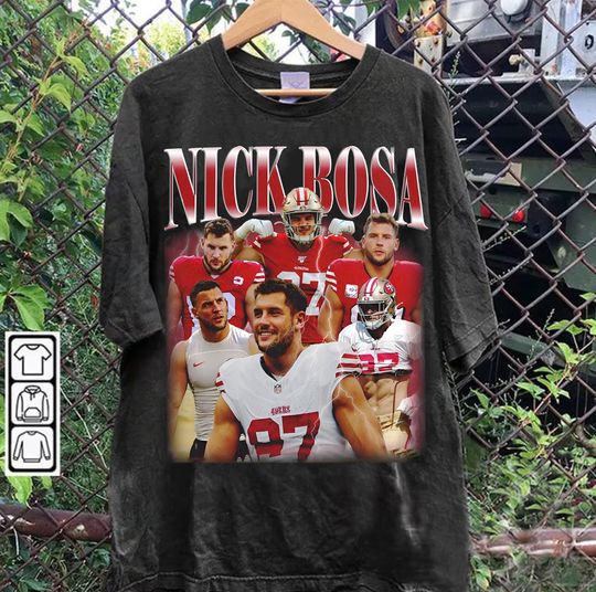 Limited Bootleg Nick Bosa Shirt, Nick Bosa Crewneck, Classic 90s Graphic Tee, Retro Bootleg Nick Bosa Hoodie, Nick Bosa Football Fan Gift