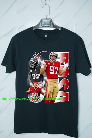 Nick Bosa Shirt, Vintage Graphic Style T-shirt, Nick Bosa Football Gift, 49ers Game-day Tee, Gift For San Francisco 49ers Fan,