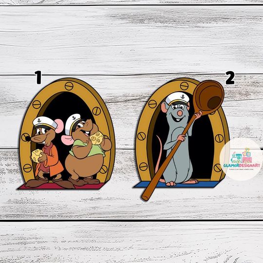 Personalized Disney mouse porthole magnet, Mouse hole magnet, Disney Cruise Line Magnet, Gus Gus Remy magnet Disney Cruise Line Door Magnet