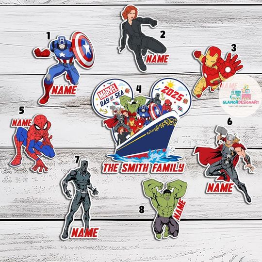 Marvel day at sea 2025 Magnet, Disney Cruise Line Magnet, Super Heroes Family Cruise Ship Stateroom Door Magnet Decor Marvel Magnet