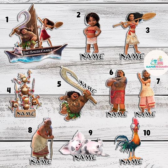 Personalized Disney Moana Inspired Cruise Door Magnet, Disney Princess Moana 2 Movie Birthday Girl Magnet, Family Cruise Ship Stateroom Door