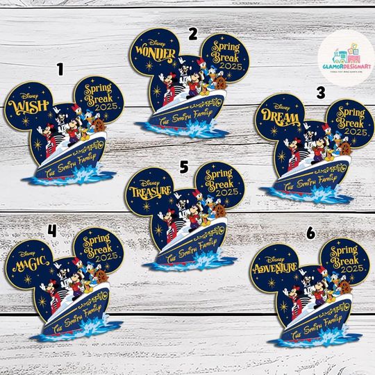 Spring Break Cruise Magnet Family Magnet Spring Break 2025 Magnet for Cruise Ship Magnet Cruise Door Magnet Disney wish magnet