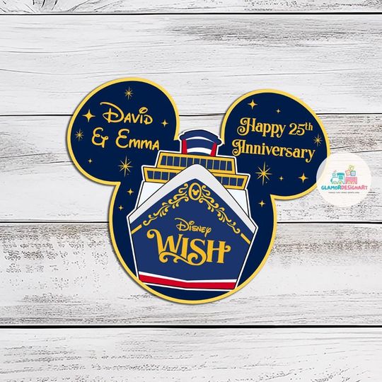 Personalized Anniversary Cruise Magnet Cruise Ship Magnet Disney Cruise Magnets Anniversary Cruise Door Magnets Cruise Door Decorations