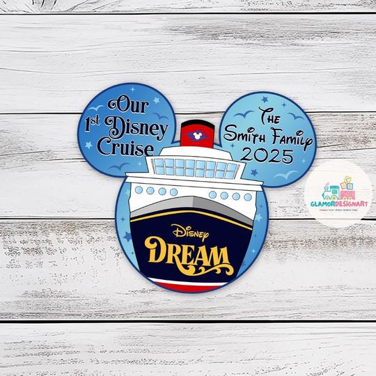 Our 1st Disney Cruise Ship Family Magnet Personalized 1st Cruise Magnet for Cruise Ship Magnet Cruise Door Magnet Disney wish magnet