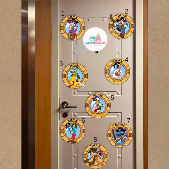 Disney Cruise Door Magnet Pirate Night Sailor Mickey & Crew Disney Cruise Cabin Door Magnet Disney Family Cruise decoration