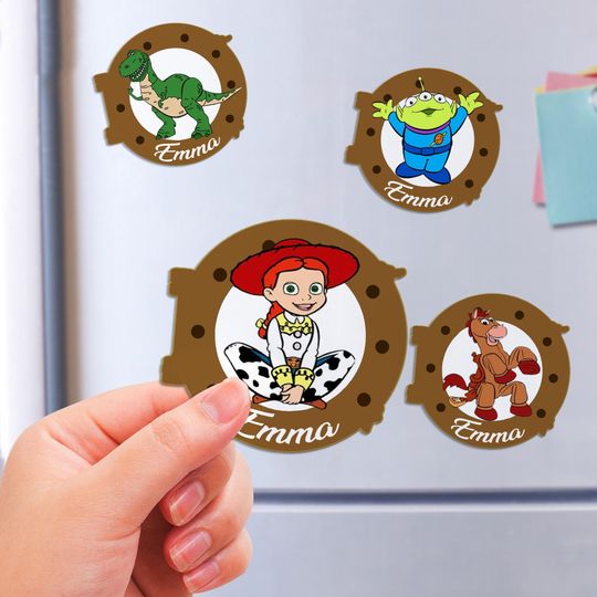 Personalized Toy Story Porthole Magnet, Disney Toy Story Door Magnet, Disney Cruise Magnet, Toy Story Characters Magnet
