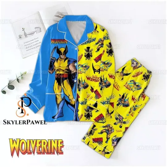 Wolverine Pajamas Set, Wolverine Shirt, Wolverine Pajamas Set