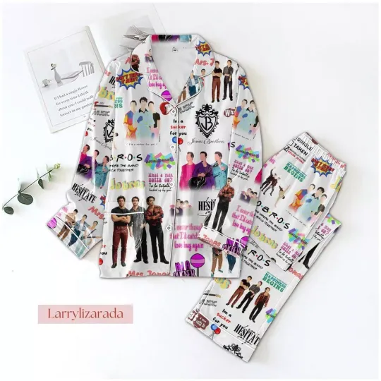 Jonas Brothers Pajamas Set, Jonas Tour Night Pajamas, Joe Jonas Pajamas