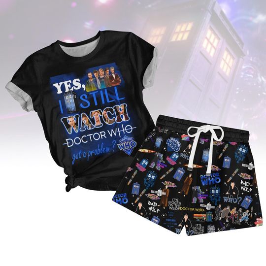 Doctor Who Shirt And Shorts, Dr Who Tshirt, Police Box Shorts For Women, Tardis Doctor Who Shirt, TV Series Shirts For Men Women