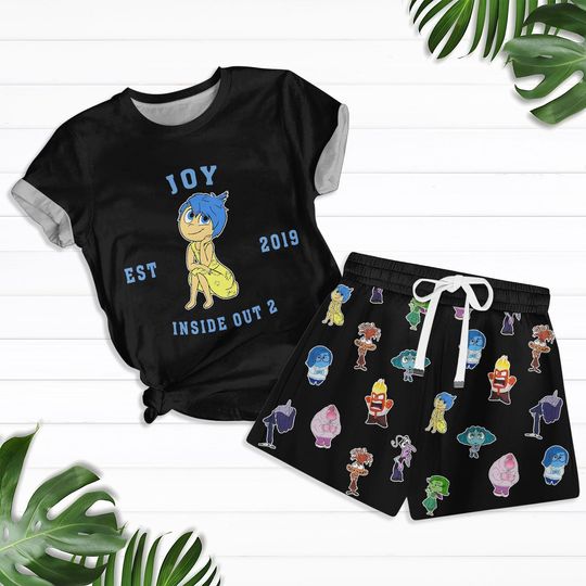 Joy Inside Out 2 Shirt, Disney Feelings Shirt, Beach Shorts Women Men, Disney Family Tee, Pixar Inside Out Tee, Cartoon Characters Gift