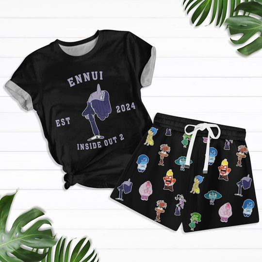 Ennui Inside Out 2 Shirt, Disney Feelings Shirt, Beach Shorts Women Men, Disney Family Tee, Pixar Inside Out Tee, Cartoon Lover Gift