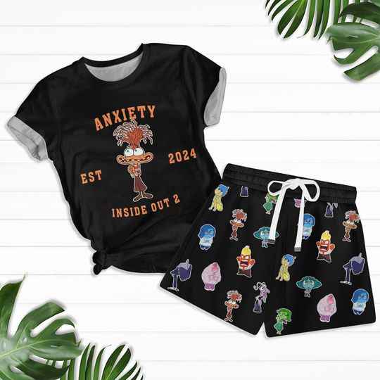 Anxiety Inside Out Shirt, Disney Emotions Shirt, Shorts Women Men, Disney Family Tee, Everything Is Fine Anxiety Shirt, Inside Out Fan