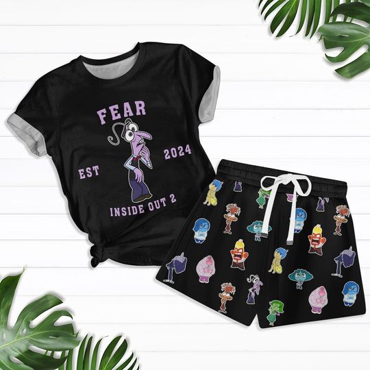Fear Inside Out 2 Shirt, Disney Family Shirt, Shorts Women Men, Disney Feelings Shirt, Sadness Anger Disgust Tee, Cartoon Lover Gift