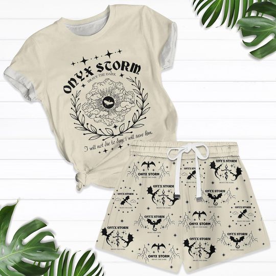 Dragon Rider Shirt And Shorts, Onyx Storm Tshirt, Fourth Wing Shirts, Bookish Shorts Women, I Will Save Him Tee, Gift For Book Lovers