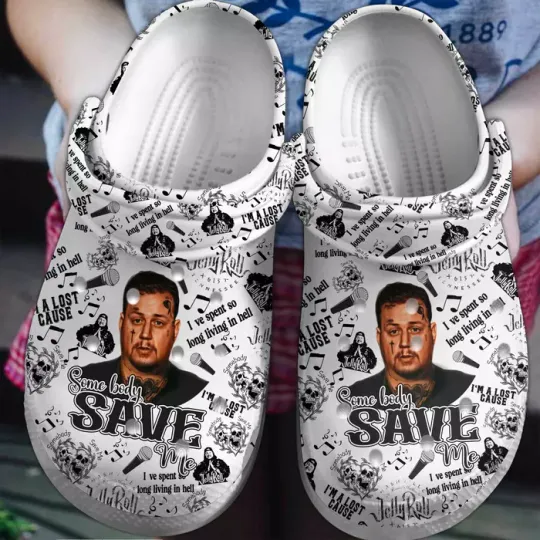 Somebody Saves Me Jelly Roll Music White Clogs