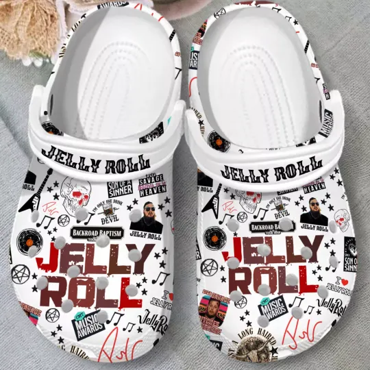 Stylish And Comfortable Clogs Jelly Roll White Slippers
