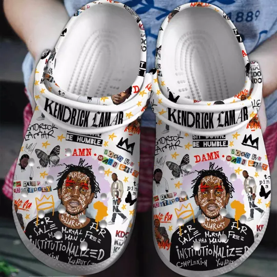 Non-slip White Sandals Kendrick Lamar Music Clogs