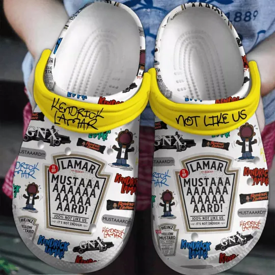 Unique Mustard Design Kendrick Lamar Music Clogs