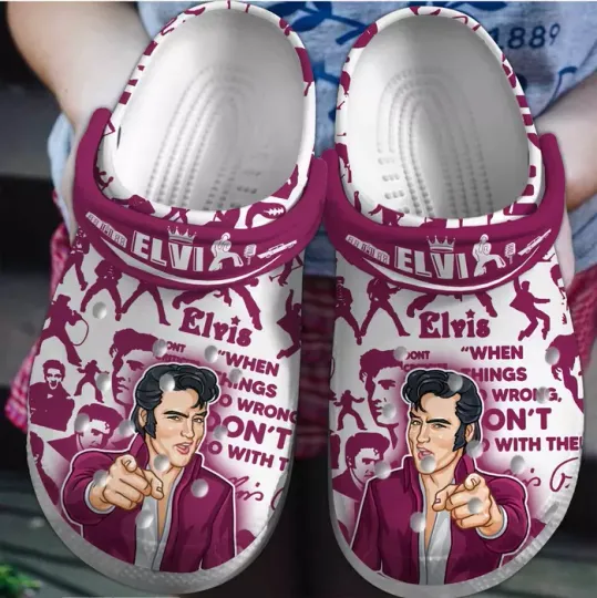 Non-slip And Comfortable Music Star Elvis Presley Clogs