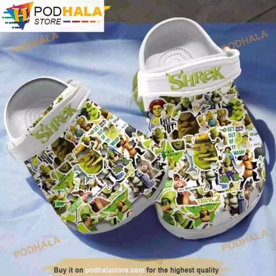Limited Edition Shrek 3D Funny Clog Shoes, Shoes For Adults, Gift for Fan
