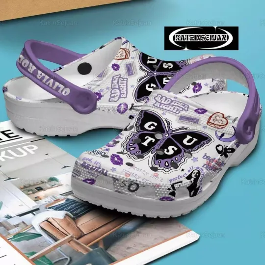 Olivia Rodrigo Clog Shoes, Music Fan Sandals, Custom Concert Footwear