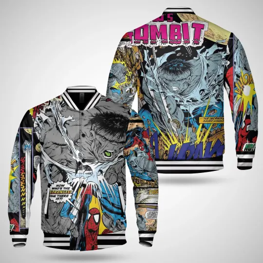 The Incredible Hulk Superhero Comics Now Who's The Strongest Baseball Jacket