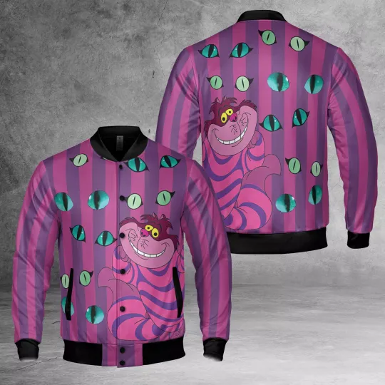 Alice In Wonderland Cheshire Cat With Eyes We're All Mad Here Jacket