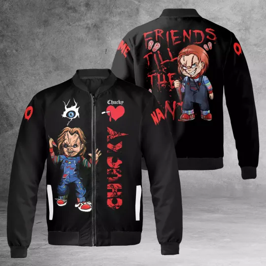 Personalized Horror Chucky Doll Wanna Play Friends Till The End Jacket