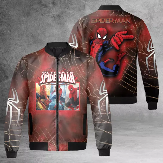 Spider Man Untimate Final Time War Generations Superheroes Bomber Jacket
