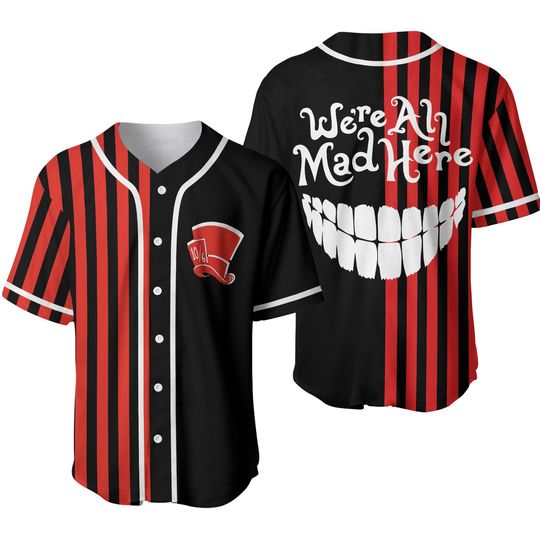 Rave Jersey Mad Hatter Rave Baseball Jersey