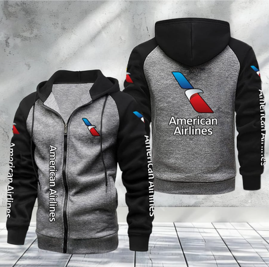 AMERICAN AIRLINES Raglan Full Zip Hoodies