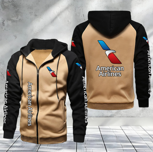 AMERICAN AIRLINES Raglan Full Zip Hoodies