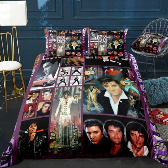 Elvis Presley Music Gift Idea, Elvis Presley Lovers Bedding Set